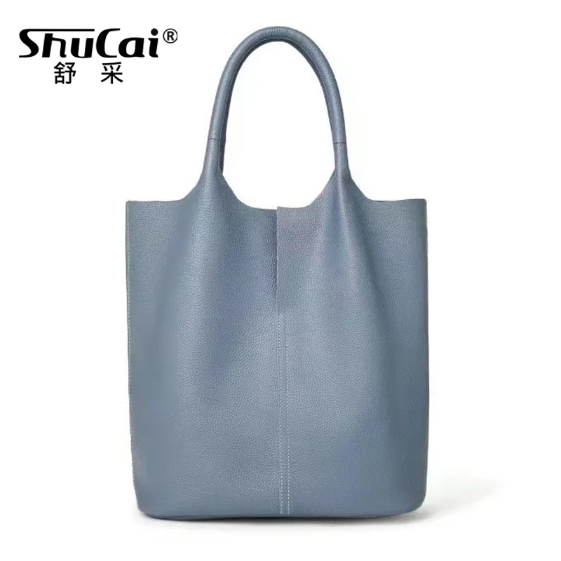 Luxury Bags From China - Hakiki Sınıf Deri Kadın Banliyö Tote