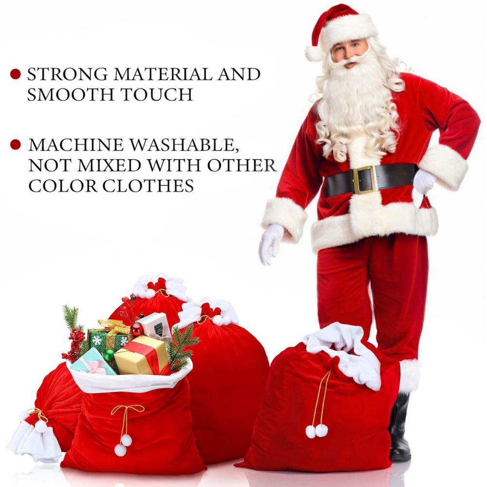Luxury Xmas Bags - İpli Hediye Keseleri Lüks Kadife Noel