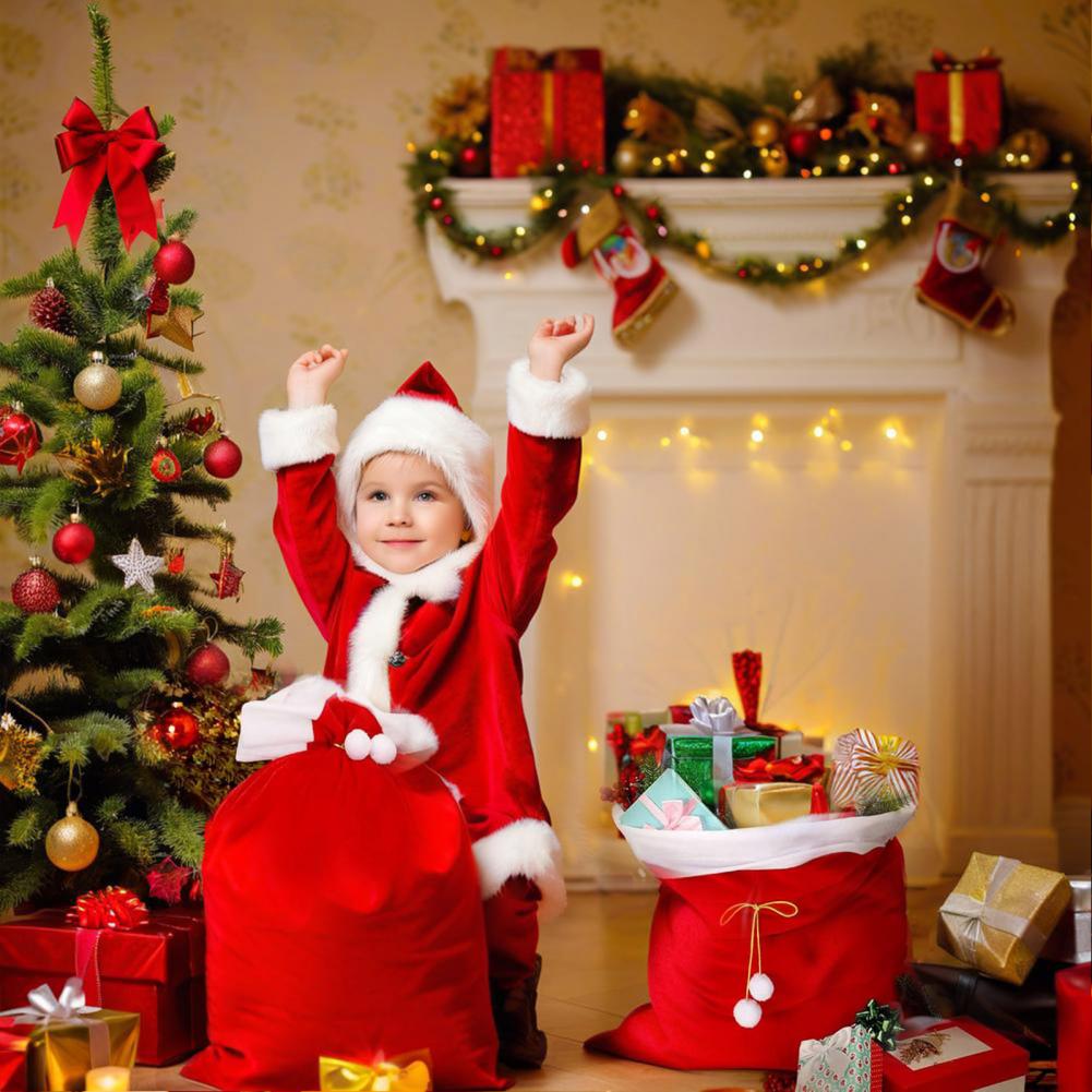 Luxury Xmas Bags - Çok Yönlü Tatil Süslemeleri Lüks Kadife