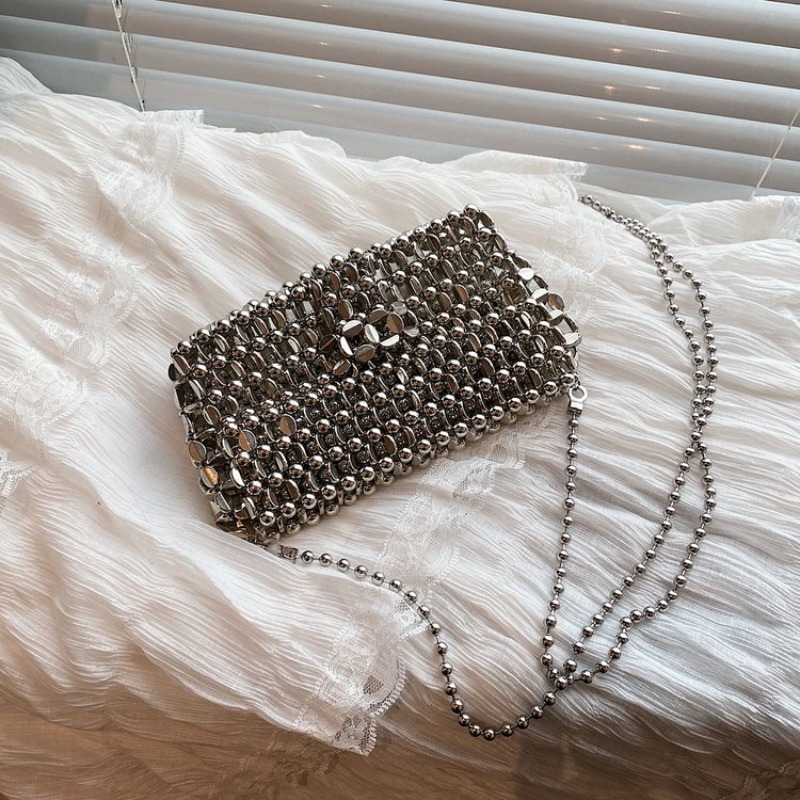 Luxury Bags Sales - PU Lüks Hissi Tek Renk Abiye