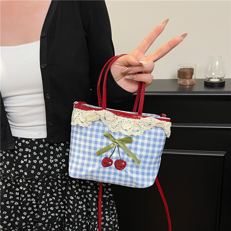 Luxury Bags Brands - Kadın Yeni Çanta Kore Kareli Puantiyeli