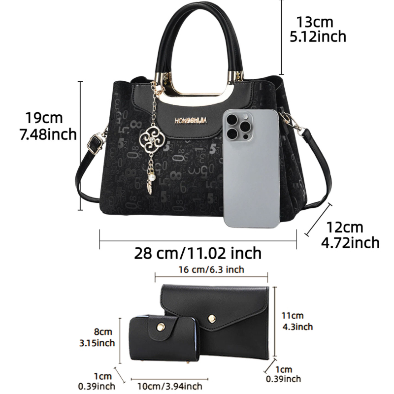 3 Parçalı Moda Kadın Çanta Set - Luxury Zipper Bags incelemesi ve fiyatı