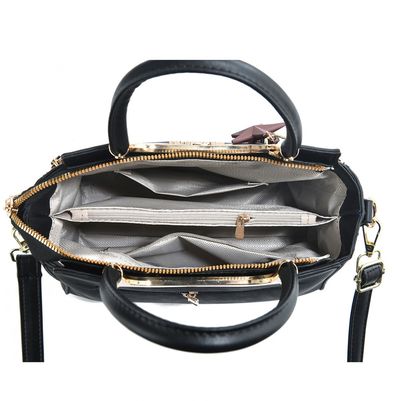 Şık kadın çantası, düz renk, l - Luxury Zipper Bags incelemesi ve fiyatı