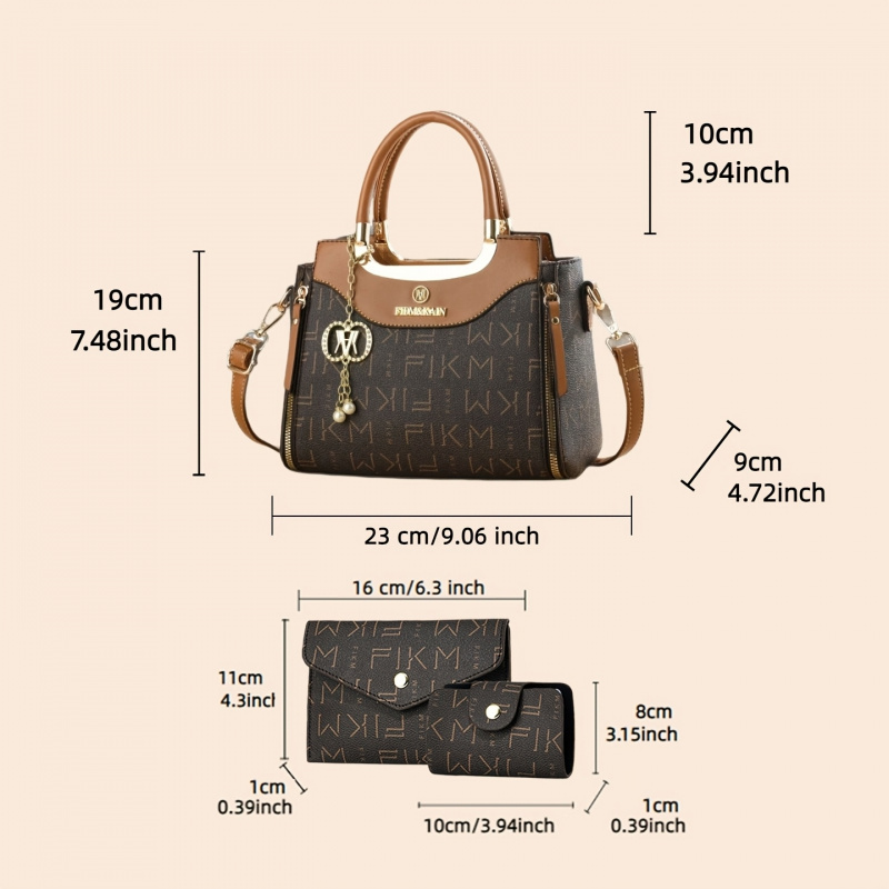 3 parçalı hafif lüks baskılı h - Luxury Zipper Bags incelemesi ve fiyatı