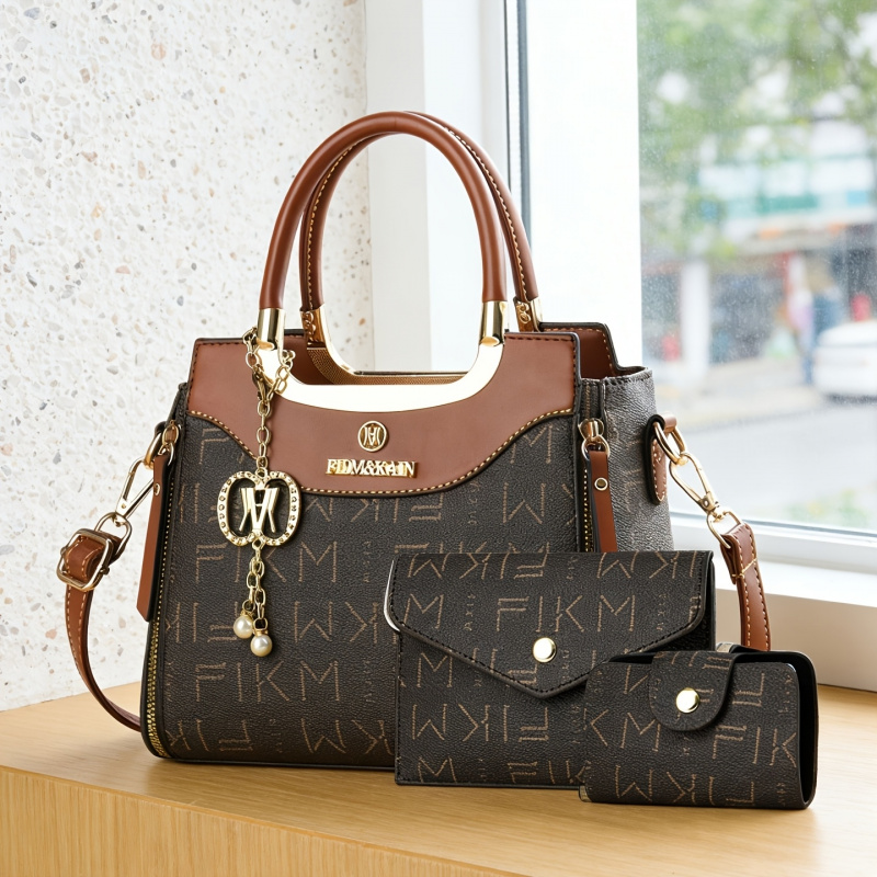 3 parçalı hafif lüks baskılı h - Luxury Zipper Bags incelemesi ve fiyatı