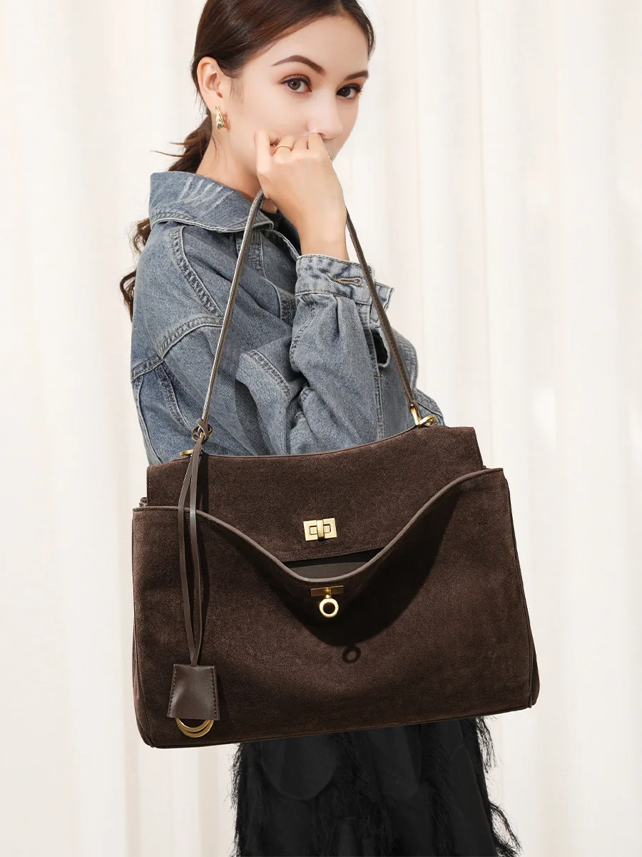 Sonbahar Kış kadın Süet hakiki - Luxury Bags Brands incelemesi ve fiyatı