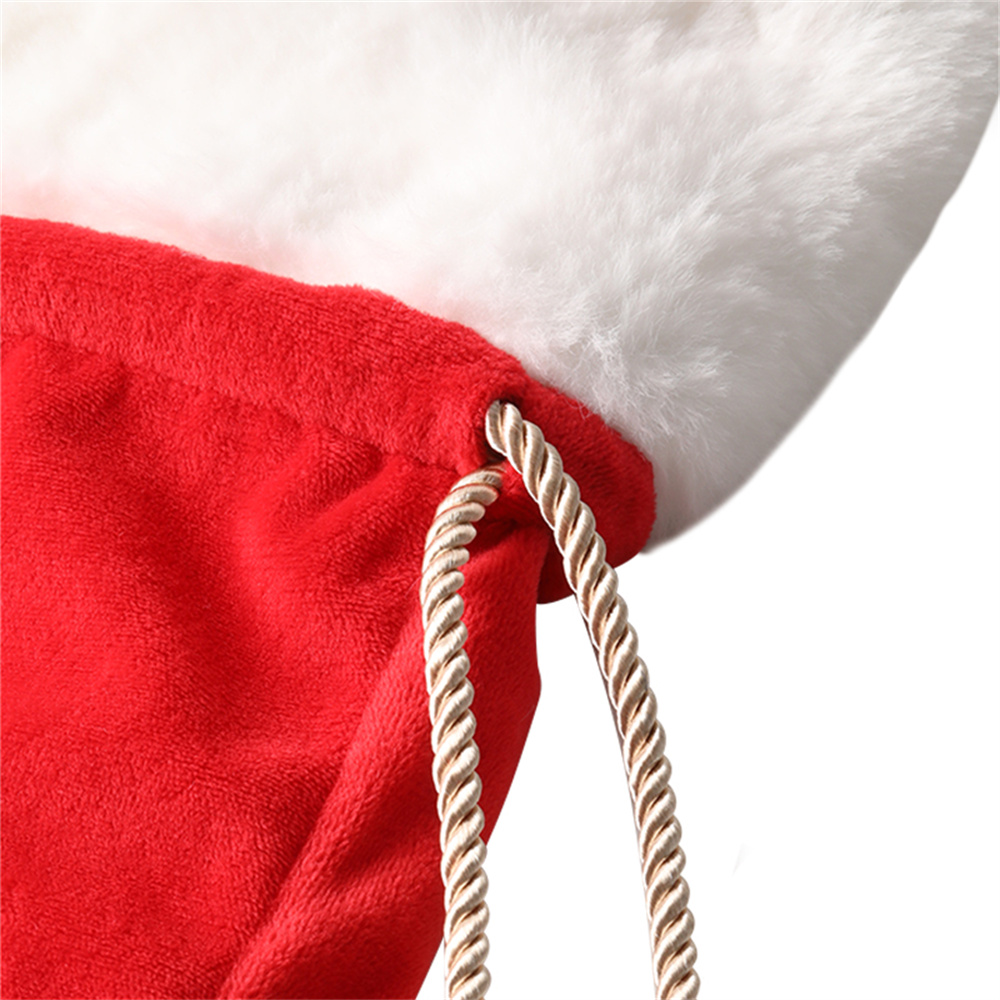 Peluş noel Santa çuval kordon  - Luxury Xmas Bags incelemesi ve fiyatı