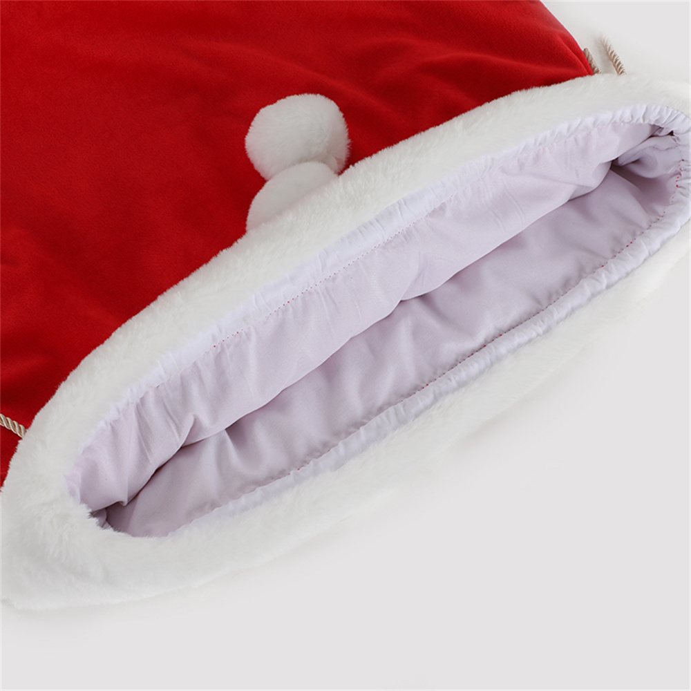 Peluş noel Santa çuval kordon  - Luxury Xmas Bags incelemesi ve fiyatı